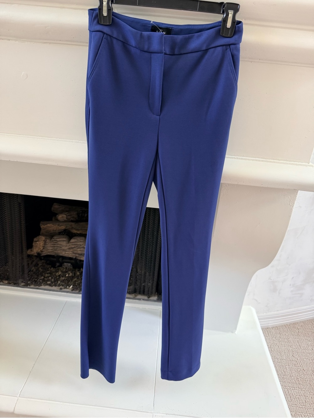 White House Black Market Straight-Leg Ponte Pants in Royal Blue